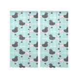 poodle dog green background Gauze Curtain