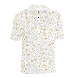 Christmas tree Christmas element Silver gold patte Men's All Over Print Polo Shirt
