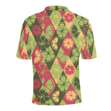 Cool Geometric lime pattern Men's All Over Print Polo Shirt