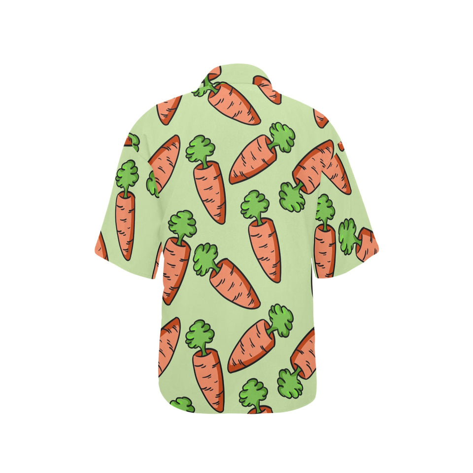Carrot Pattern Print Design 05 Women's All Over Print Hawaiian Shirt