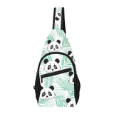 Panda pattern tropical leaves background All Over Print Chest Bag