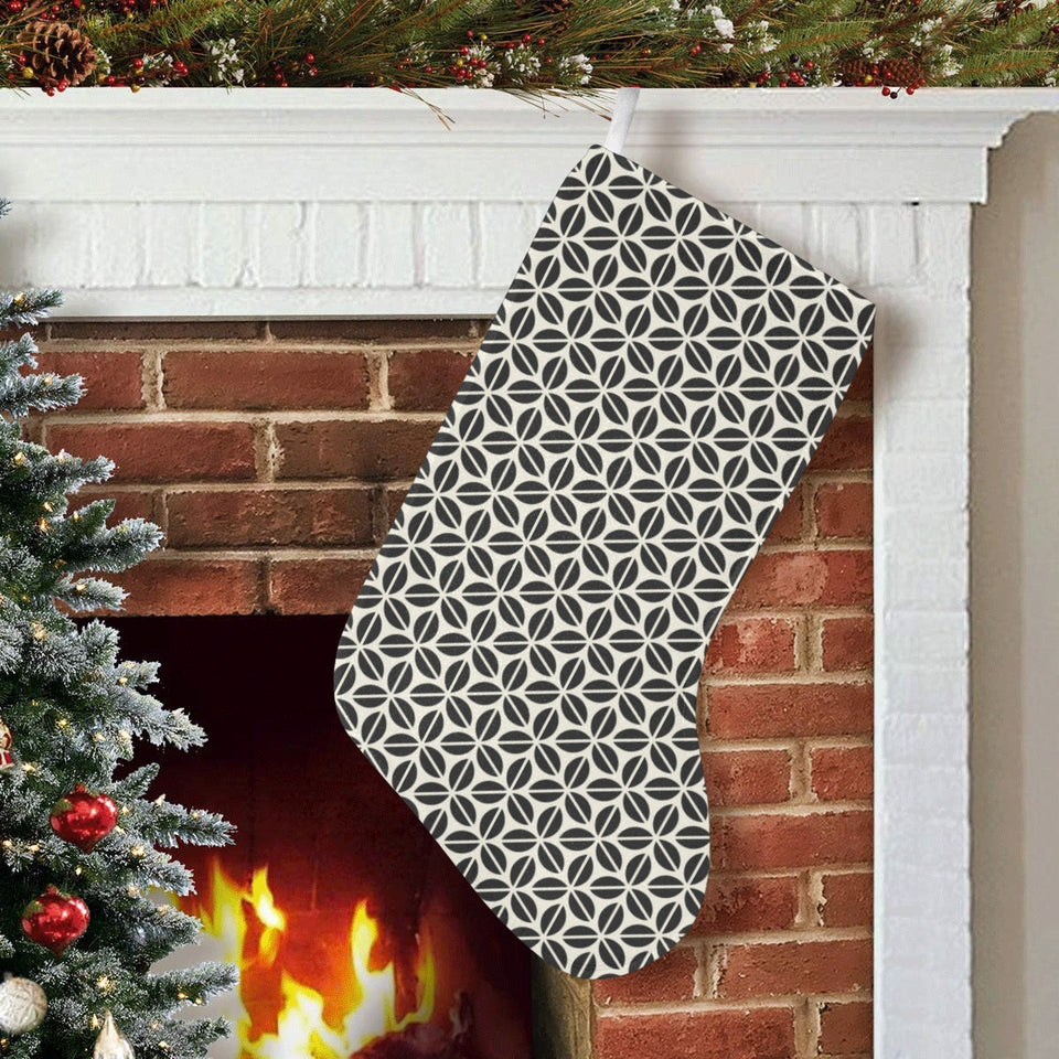 Coffee bean abstract modern pattern Christmas Stocking