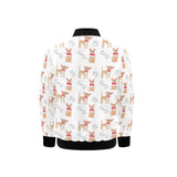 Chihuahua bone paw pattern Kids' Boys' Girls' Bomber Jacket