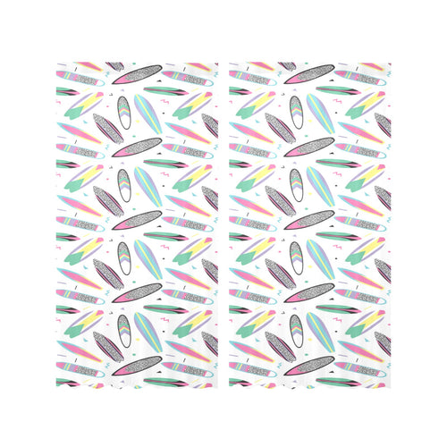 Surfboard Pattern Print Design 04 Gauze Curtain