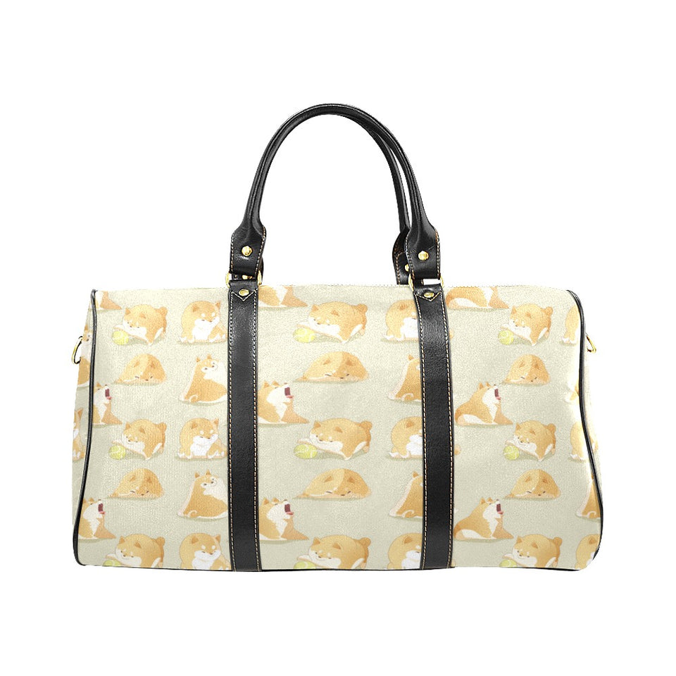 Cute fat shiba inu dog pattern Travel Bag