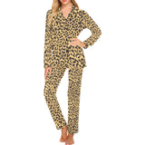 Leopard skin print Women's Long Pajama Set