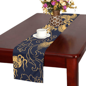 Gold dragon pattern Table Runner