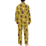 Sunflower pattern Men's Long Pajama Set