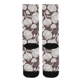 Garlic bulb dark background Crew Socks