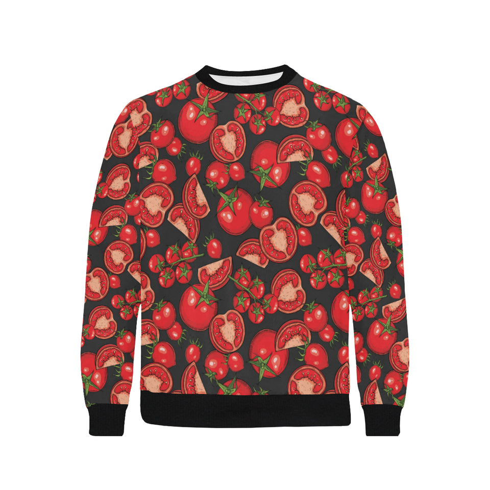 Tomato black background Men's Crew Neck Sweatshirt