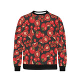 Tomato black background Men's Crew Neck Sweatshirt