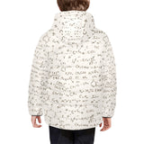 Chemistry Periodic Table Pattern Print Design 04 Kids' Boys' Girls' Padded Hooded Jacket