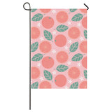 Grapefruit leaves flower pink background House Flag Garden Flag