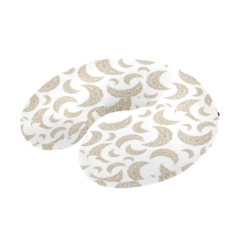 Cool gold moon abstract pattern U-Shaped Travel Neck Pillow