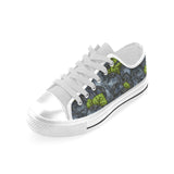 blueberry pattern Men's Low Top Shoes White