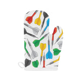 Darts Pattern Print Design 03 Heat Resistant Oven Mitts
