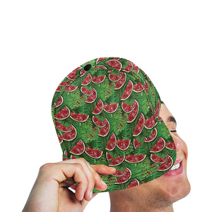 Watermelons tropical palm leaves pattern backgroun All Over Print Snapback Cap