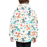 Cute Crocodile Pattern Kids' Boys' Girls' Padded Hooded Jacket