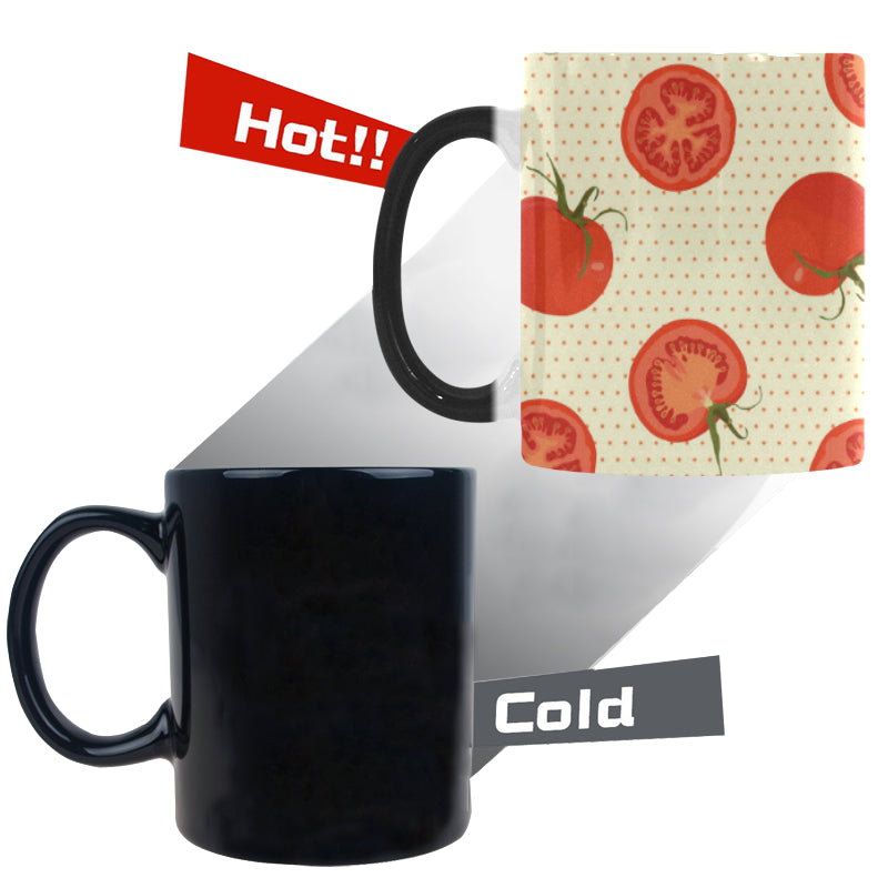 Tomato dot background Morphing Mug Heat Changing Mug