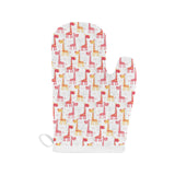 Giraffe Pattern Print Design 03 Heat Resistant Oven Mitts