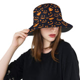 Halloween pattern Pumpkin background Unisex Bucket Hat
