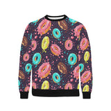 Colorful donut glaze pattern Men's Crew Neck Sweatshirt