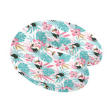 Toucan tropical flower leave pattern U-Shaped Travel Neck Pillow