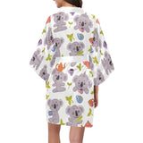 Cute koalas teapots tea Women's Short Kimono Robe