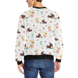 Cute Chihuahua puppie pattern Men's Crew Neck Sweatshirt