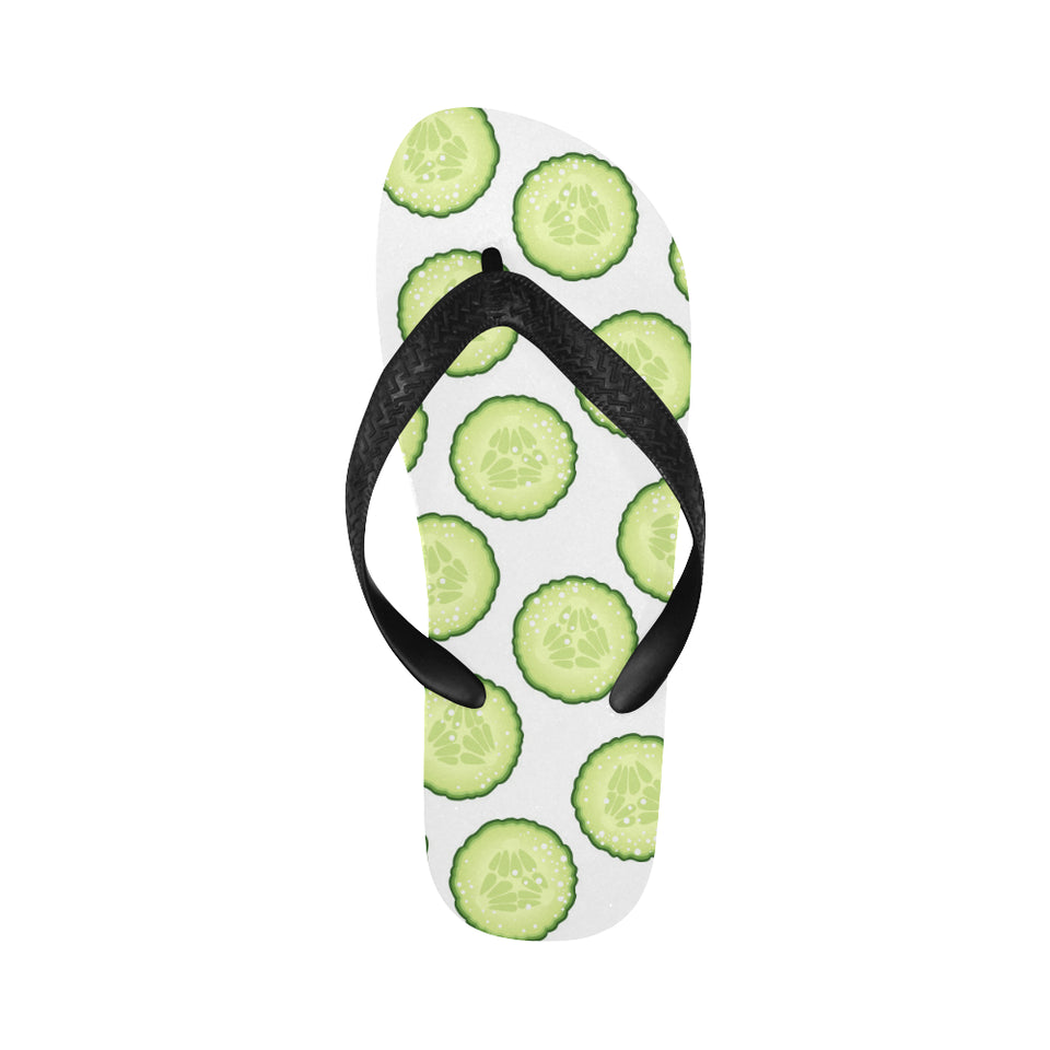 Cucumber slices pattern Unisex Flip Flops