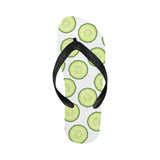 Cucumber slices pattern Unisex Flip Flops
