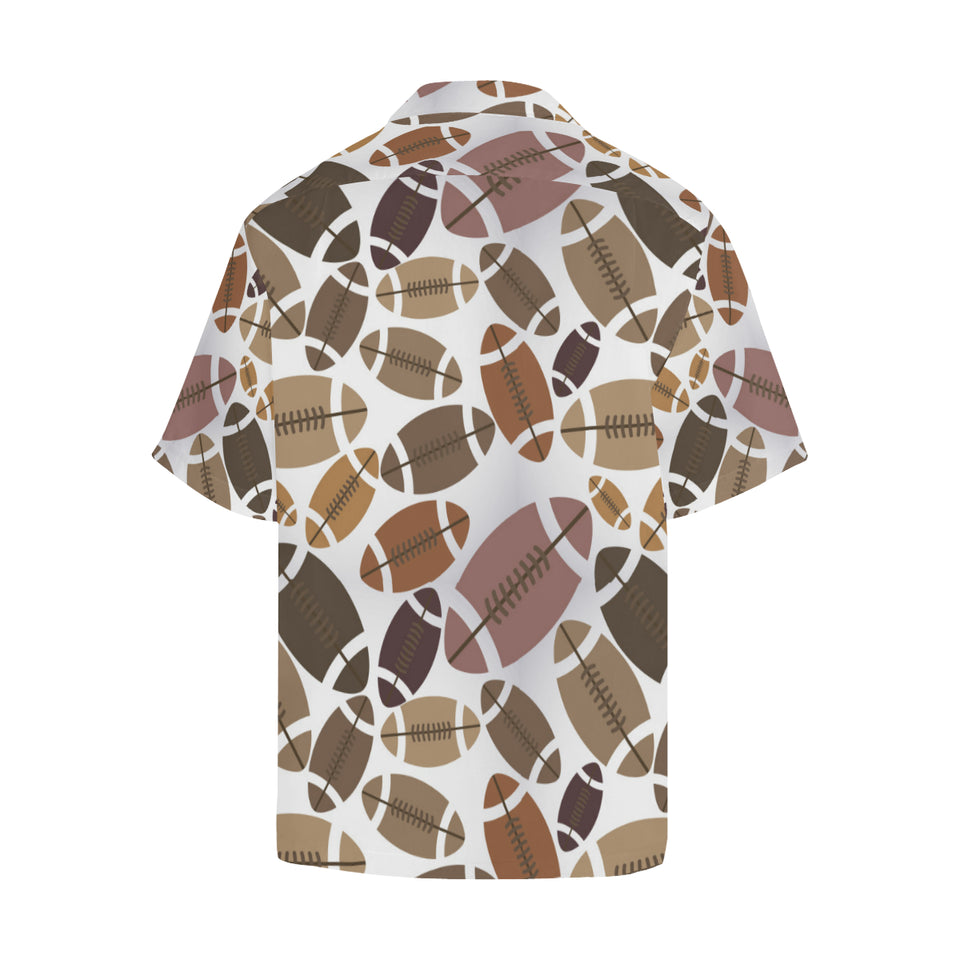 American football ball pattern Men's All Over Print Hawaiian Shirt