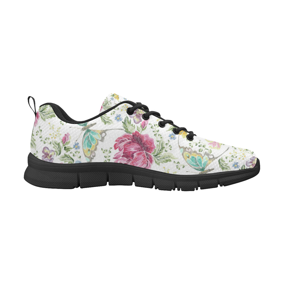 Hand drawn butterfly rose Men's Sneaker Shoes
