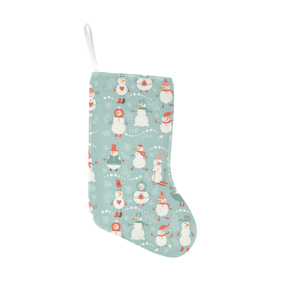 Cute snowman pattern Christmas Stocking