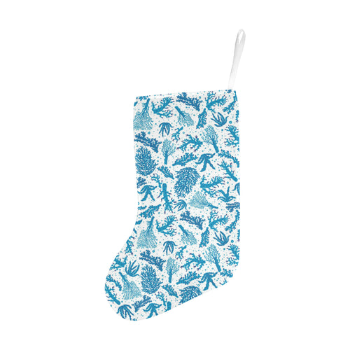 Coral Reef Pattern Print Design 01 Christmas Stocking