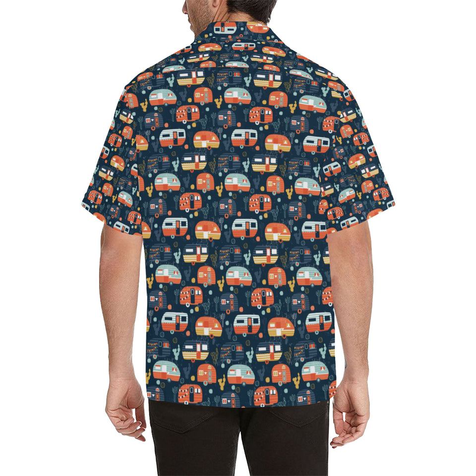 Camper Van Pattern Print Design 05 Men's All Over Print Hawaiian Shirt (Model T58)