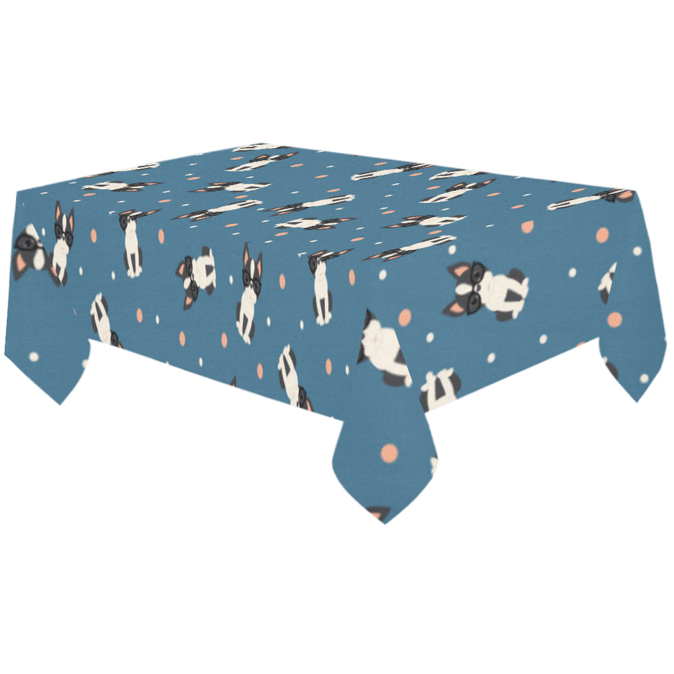 Cute boston terrier dog spattern Tablecloth