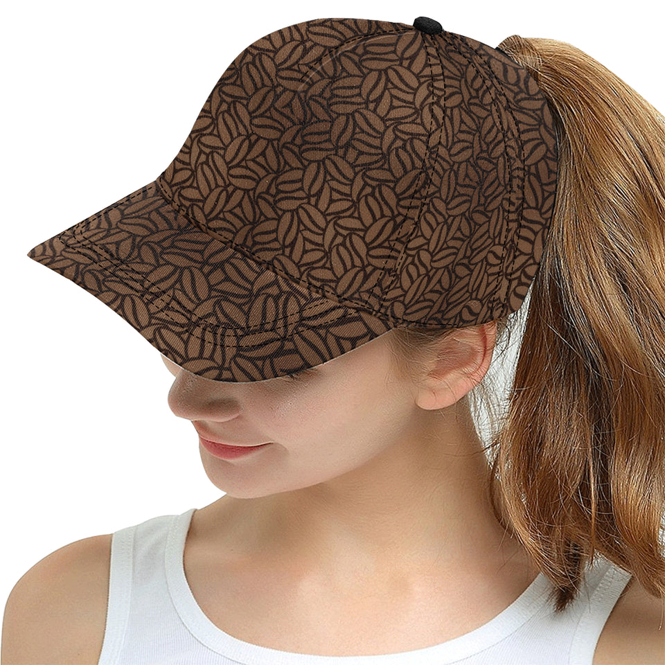 coffee bean pattern All Over Print Snapback Cap