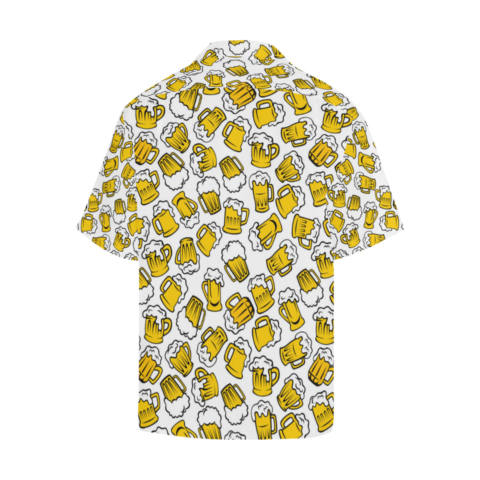 Beer design pattern Men's All Over Print Hawaiian Shirt