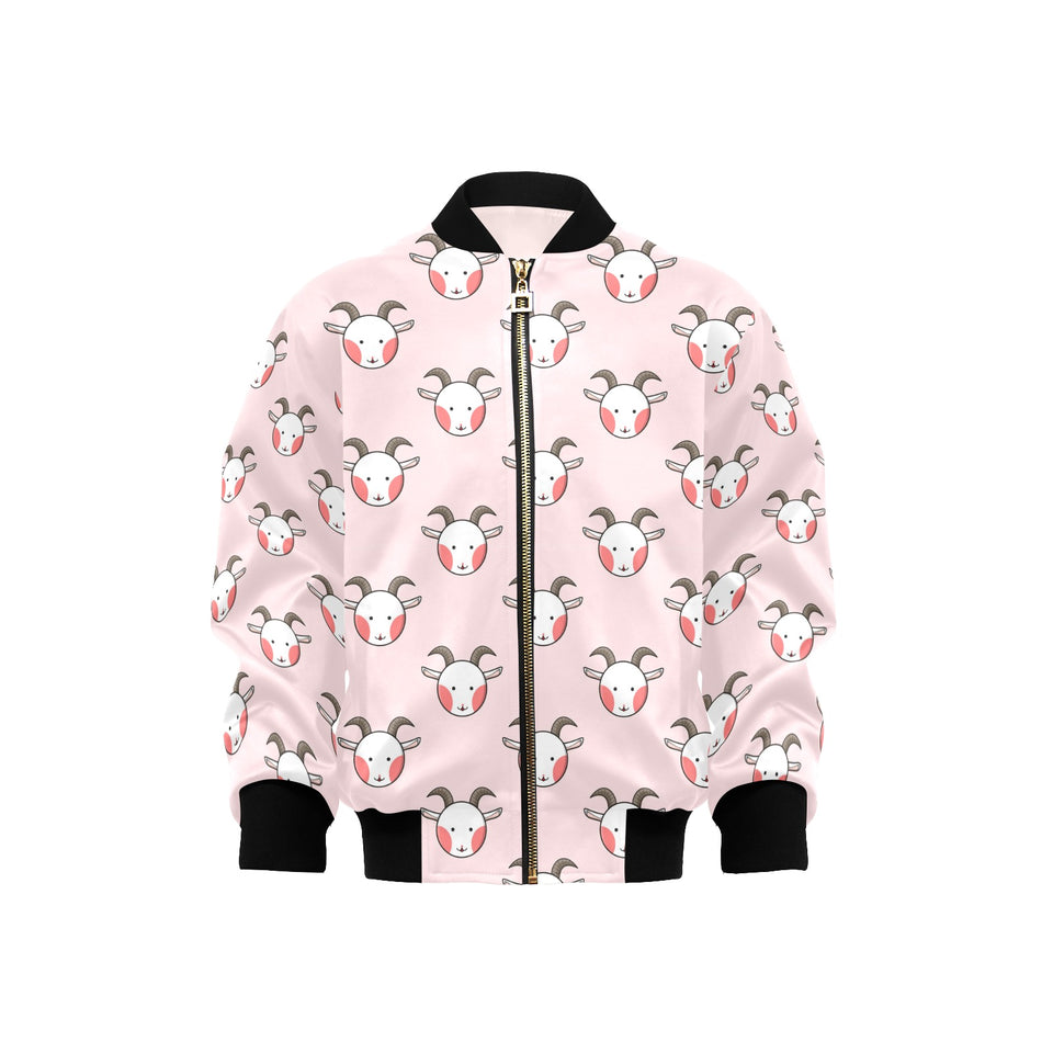 Cute goat pattern Kids' Boys' Girls' Bomber Jacket