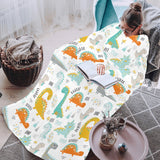 Cute funny kids dinosaurs pattern Blanket Robe with Sleeves