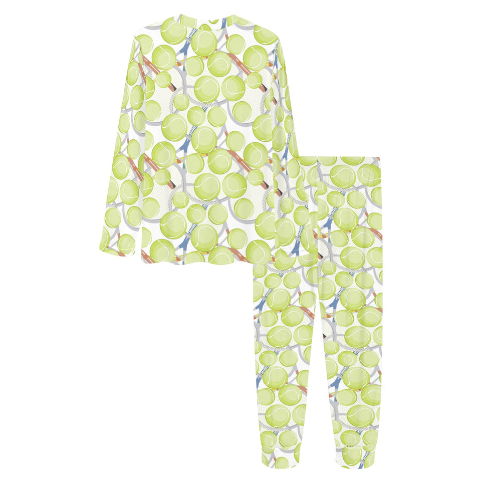 Tennis Pattern Print Design 01 Women's All Over Print Pajama Set