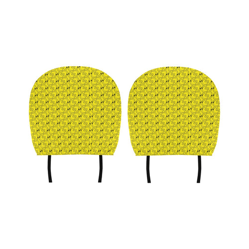 Duck Pattern Print Design 02 Car Headrest Cover