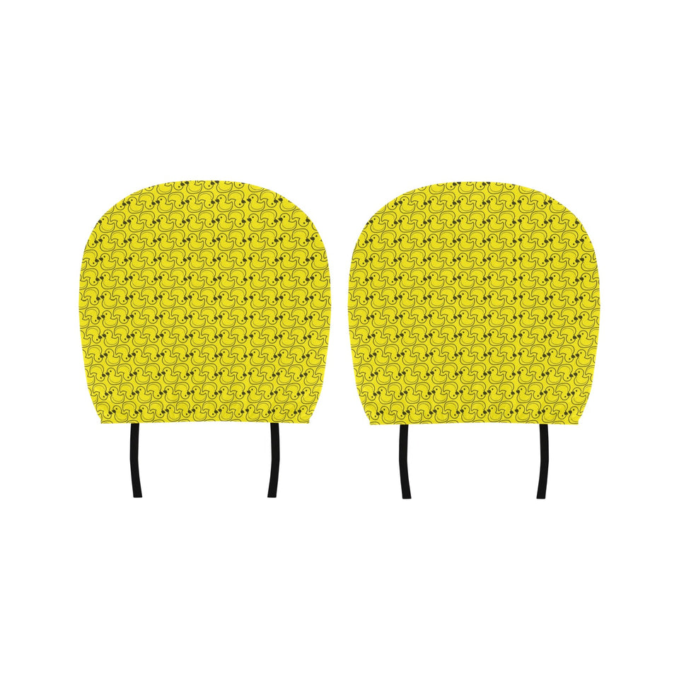 Duck Pattern Print Design 02 Car Headrest Cover