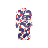 Kangaroo Australian pattern Men's Long Sleeve Belted Night Robe