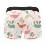Cute whale pattern Men's All Over Print Boxer Briefs Men's Underwear