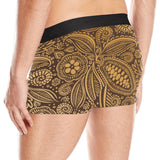 cacao beans tribal polynesian pattern background Men's All Over Print Boxer Briefs Men's Underwear