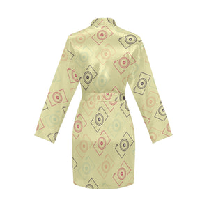 Camera Pattern Print Design 01 Women's Long Sleeve Belted Night Robe
