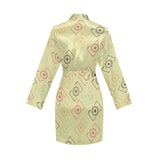 Camera Pattern Print Design 01 Women's Long Sleeve Belted Night Robe