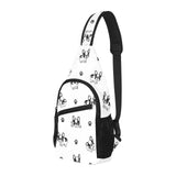 Cute french bulldog paw pattern All Over Print Chest Bag